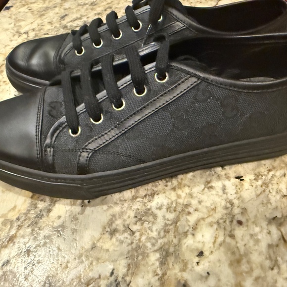 Gucci Black Canvas Shoes GG Monogram 8 - Picture 4 of 9